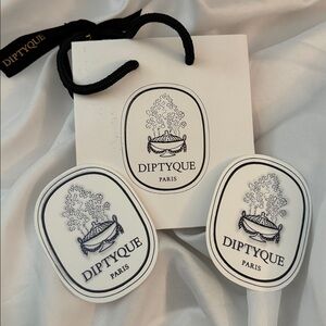 Diptyque Classic White Bag with Ribbon and Stickers